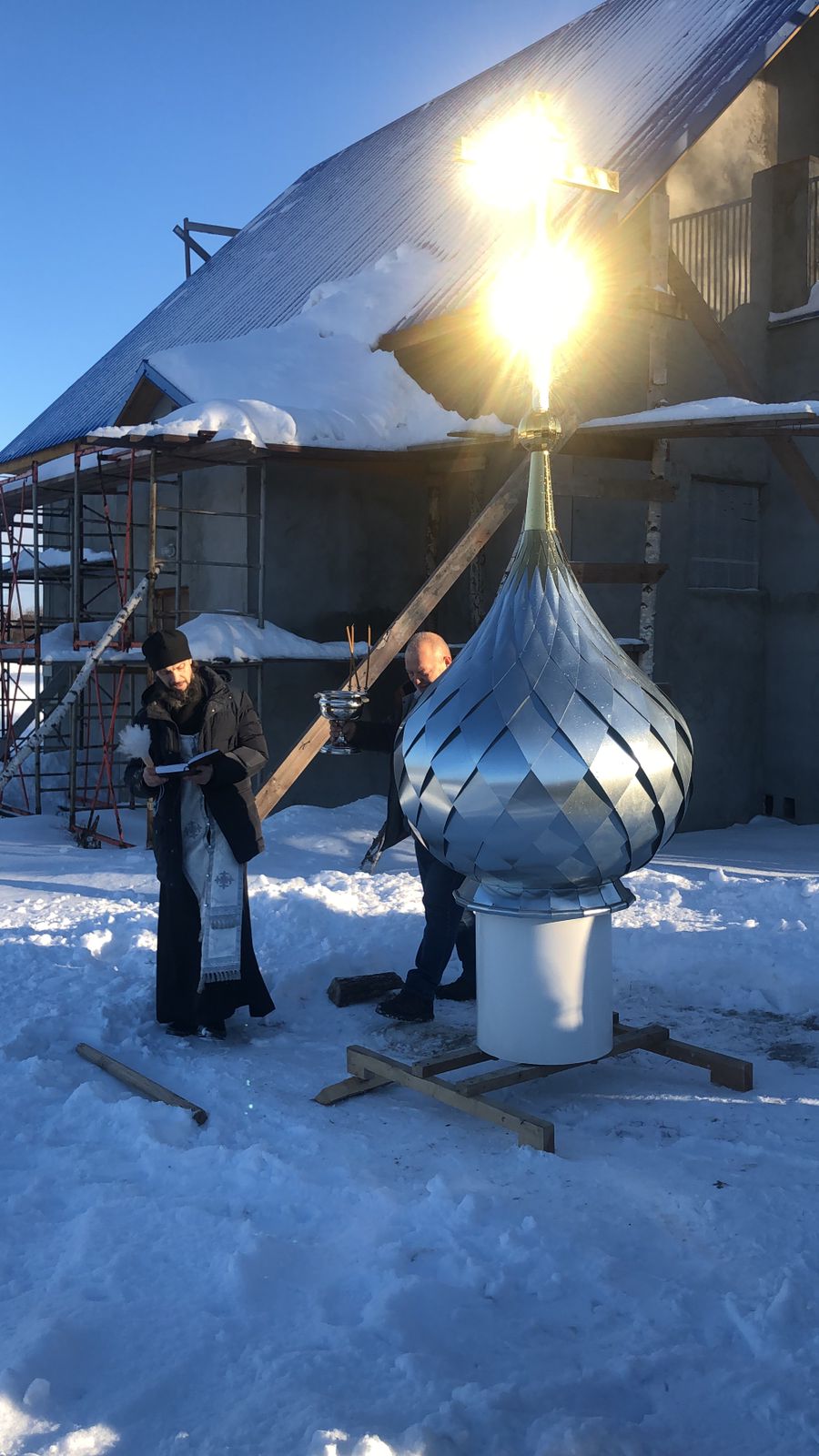 Храм в селе Болошнево увенчался куполом с крестом | 11.01.2022 | Рязань -  БезФормата