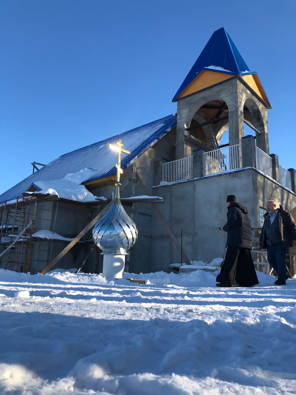 Храм в селе Болошнево увенчался куполом с крестом | 11.01.2022 | Рязань -  БезФормата